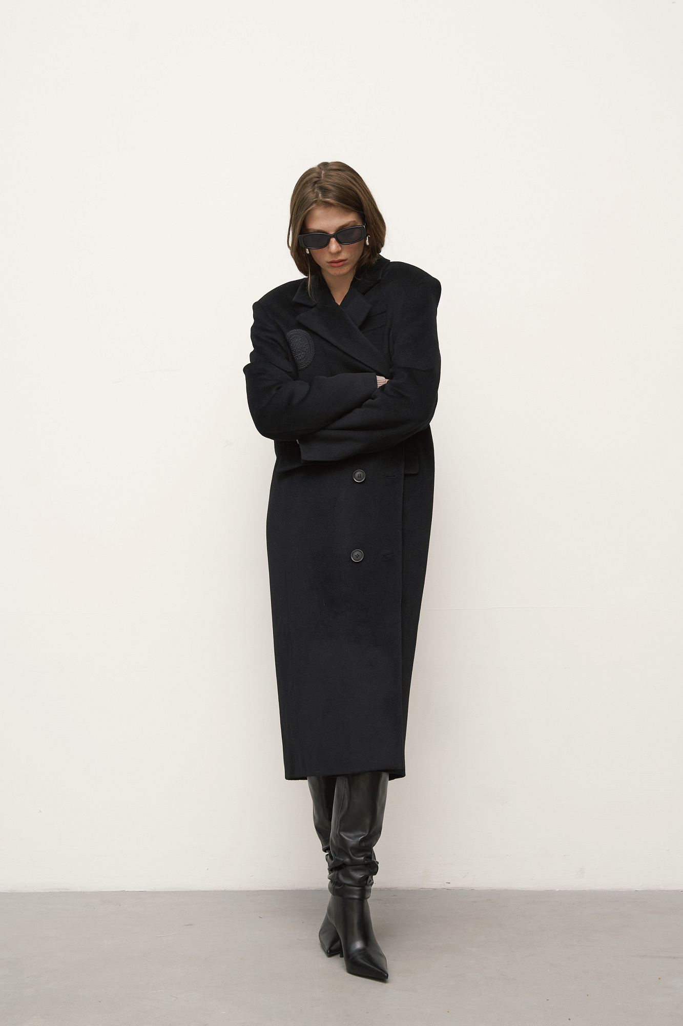  Пальто total oversized из шерсти 