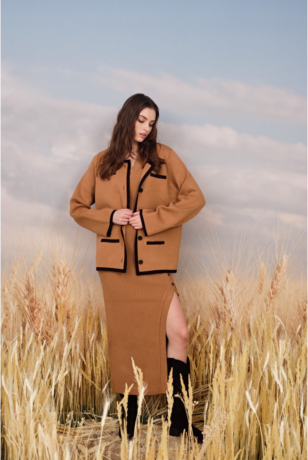  Трикотажный жакет из вискозы 