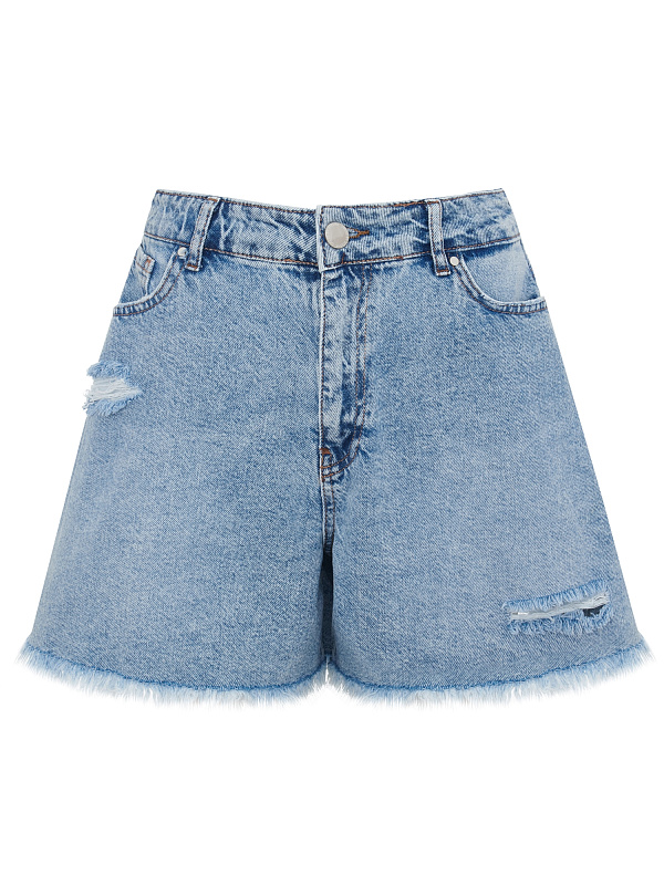  Шорты-юбка джинсовые 