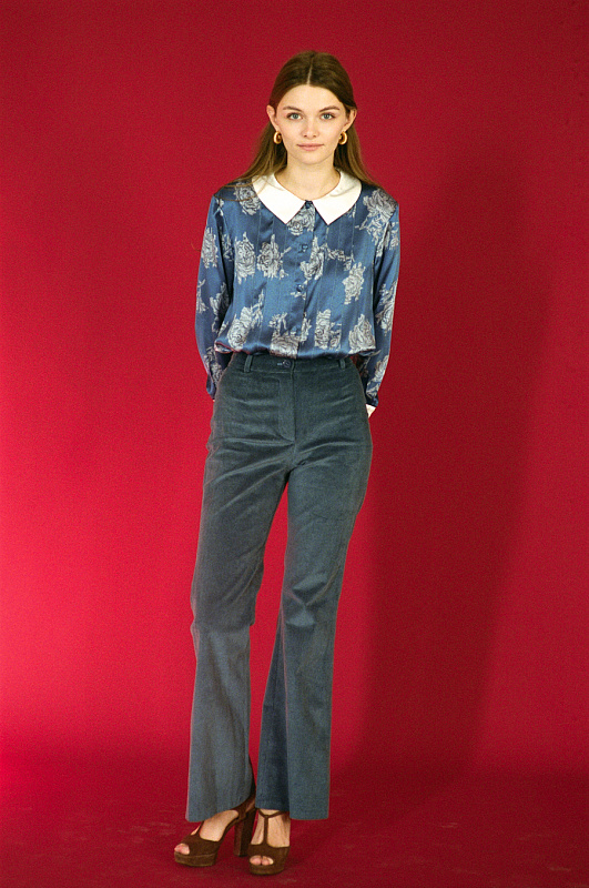  Блуза-боди Rose premium из шелка 