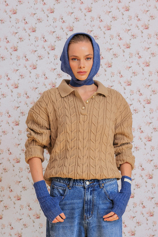  Вязаное поло 'First kiss' 