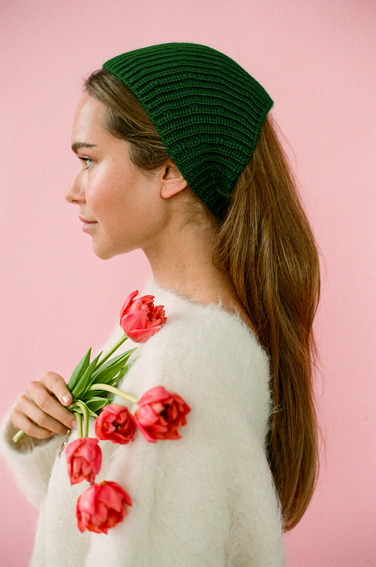  Вязаный чепчик 