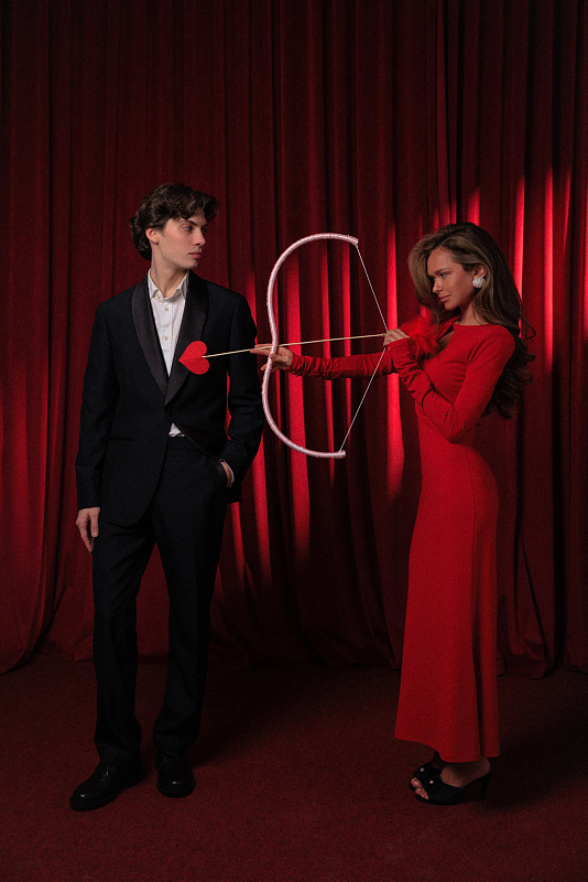  Трикотажное платье 'Амур' 