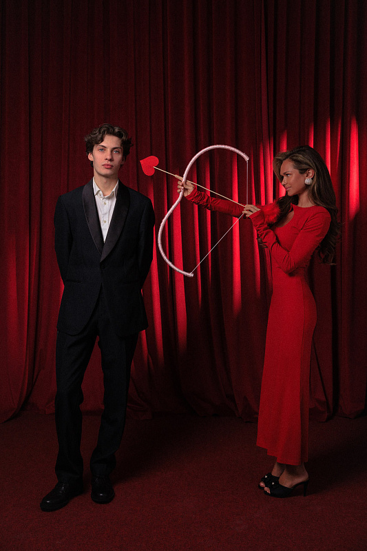  Трикотажное платье 'Амур' 