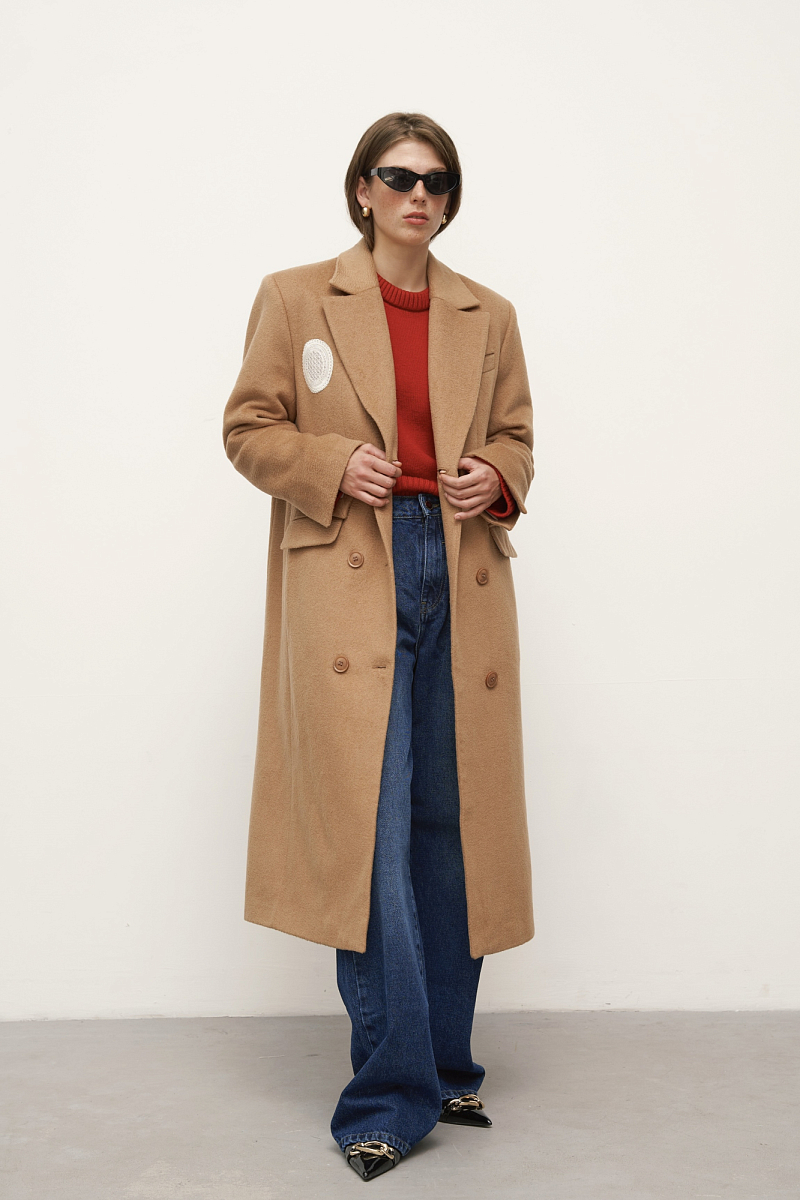  Пальто total oversized из шерсти 