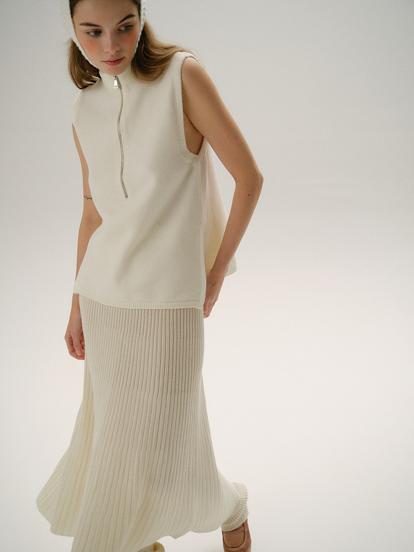  Вязаная юбка макси 