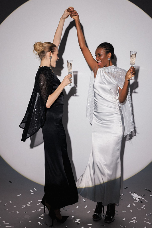  Асимметричное платье-комбинация 'Дива' 