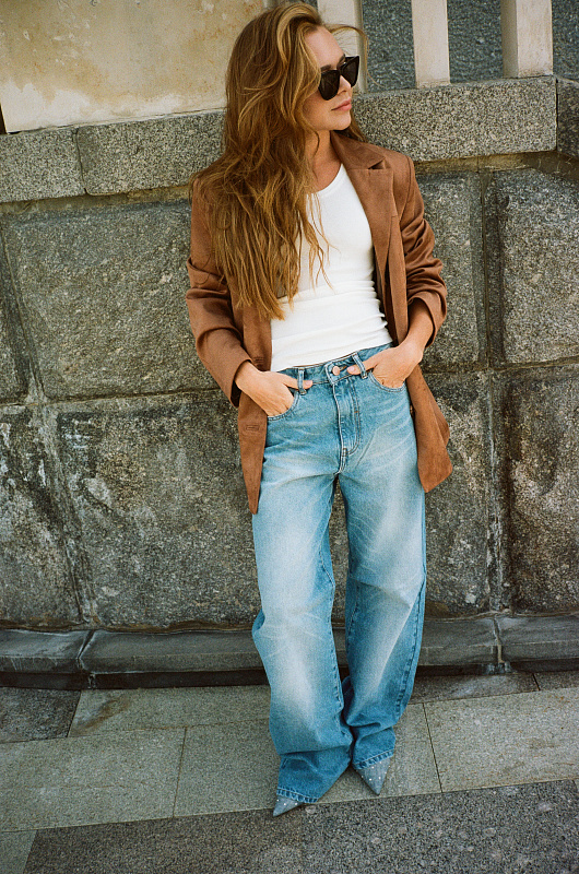  Джинсы 'Вайд Лэг' 