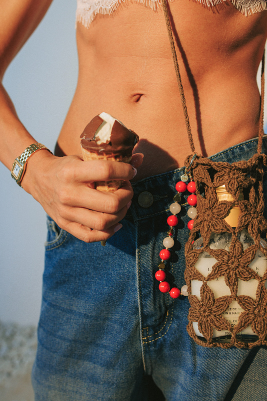  Вязаная сумка 'Для просекко с собой' 