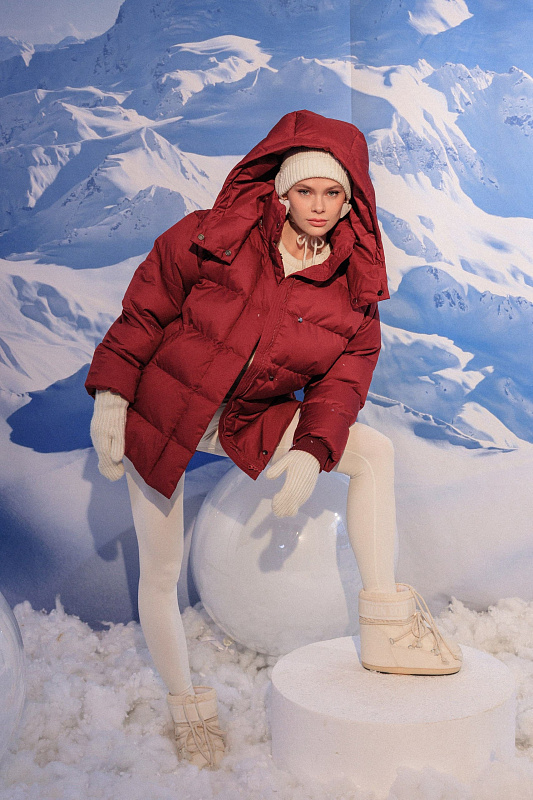  Пуховик из плащевки 'Silent mood' 