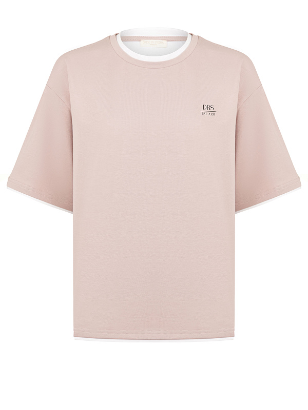  Контрастная футболка 'На центре' 