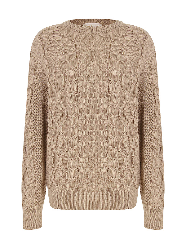  Джемпер с косами из шерсти 