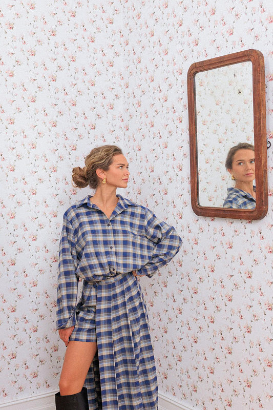  Юбка со складками ассиметричная 'No filter' 