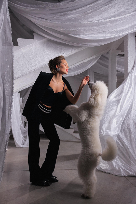  Жакет из итальянского бархата 'Always win' 