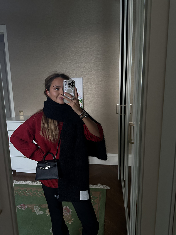  Шарф из альпаки premium «Вьюга» new year edition 