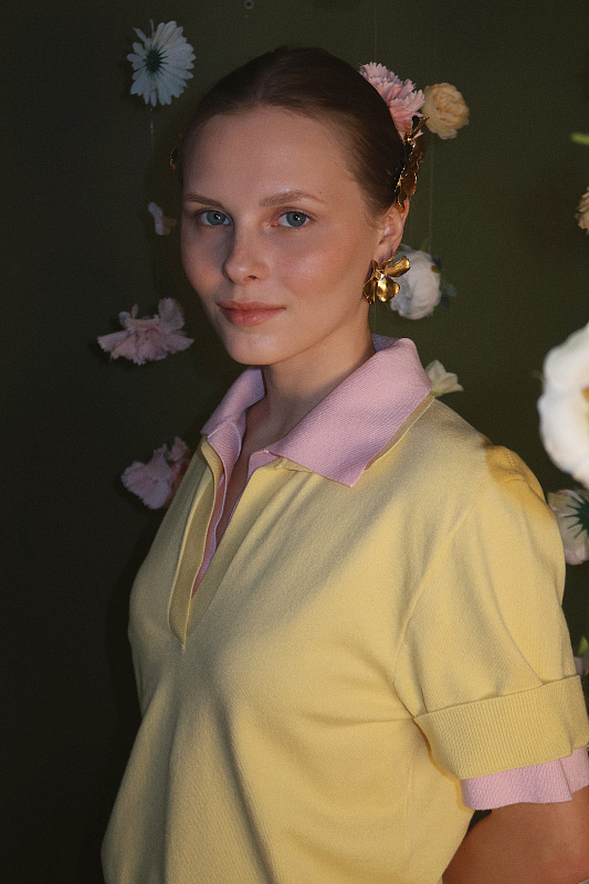  Вязаное поло 'Эмоция' 