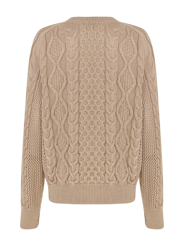  Джемпер с косами из шерсти 