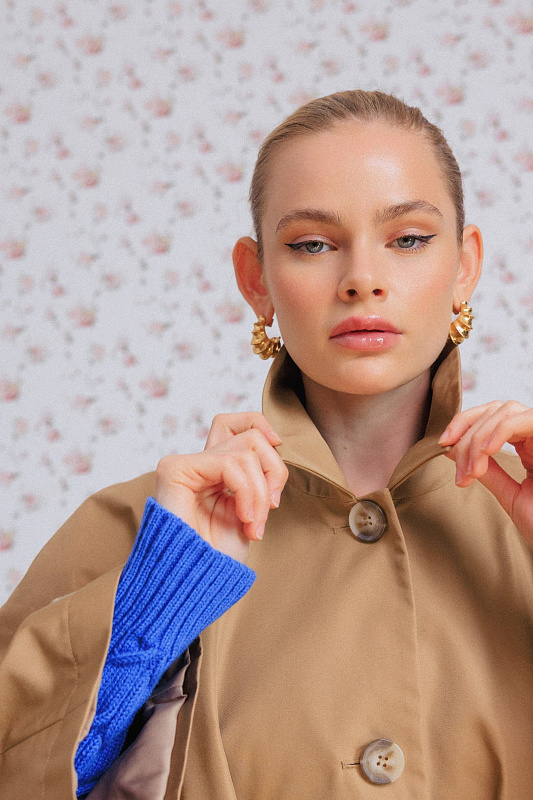  Тренч из хлопка 'Caramel Latte' 