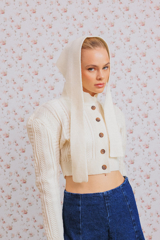  Вязаная косынка 'Silent pulse' 