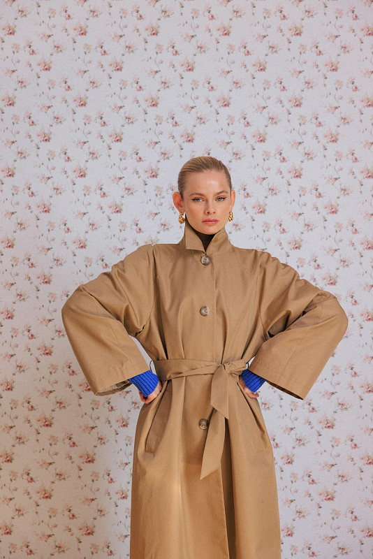  Тренч из хлопка 'Caramel Latte' 