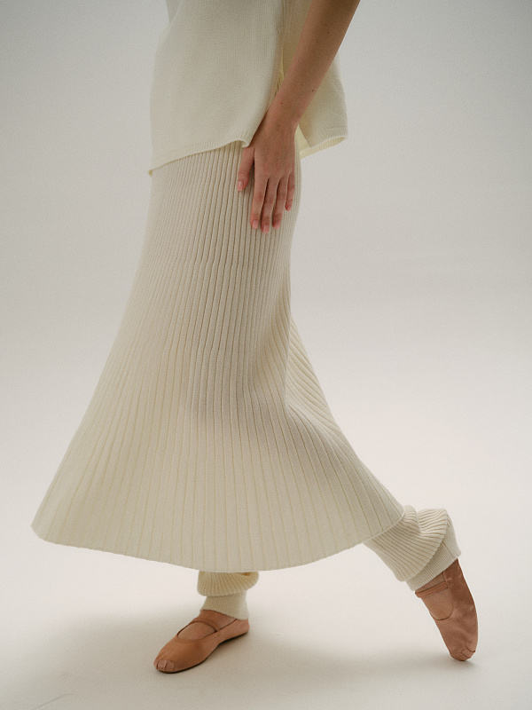  Вязаная юбка макси 