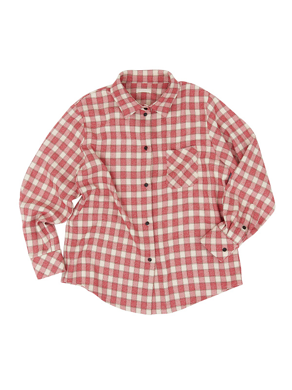  Рубашка в клетку 'Румянец' 