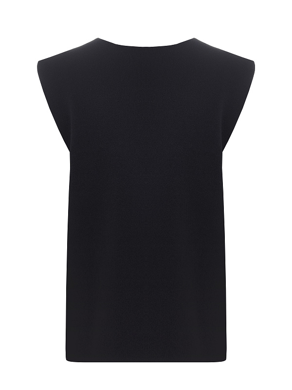  Трикотажный жилет с разрезами 