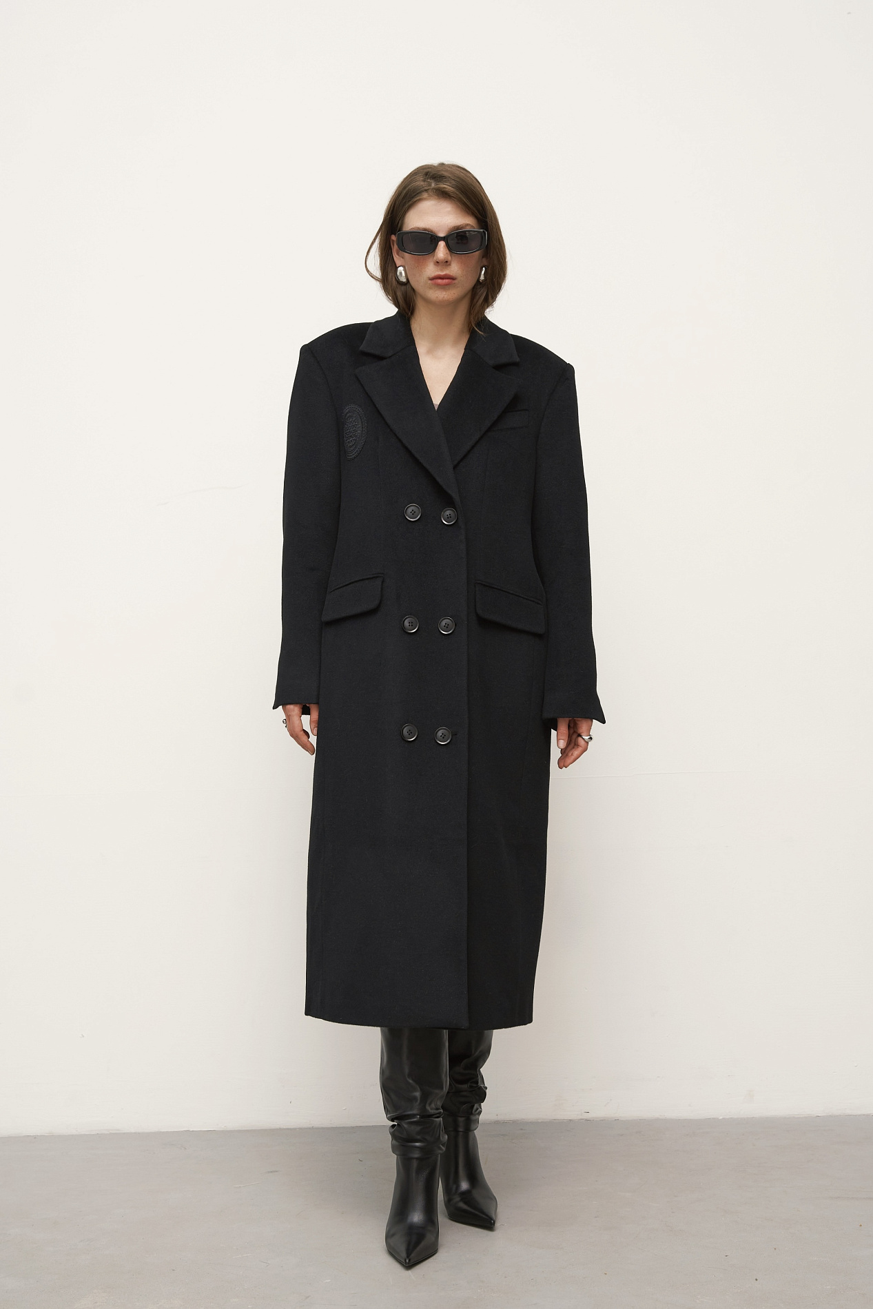  Пальто total oversized из шерсти 