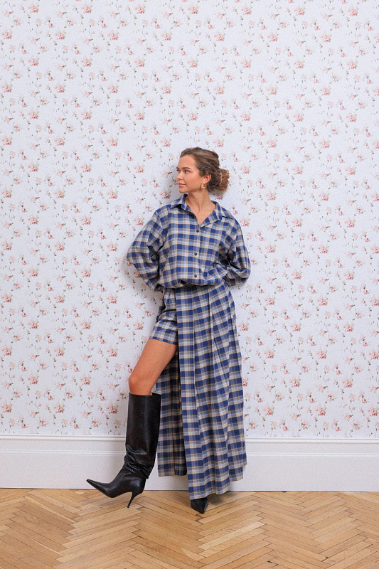  Юбка со складками ассиметричная 'No filter' 