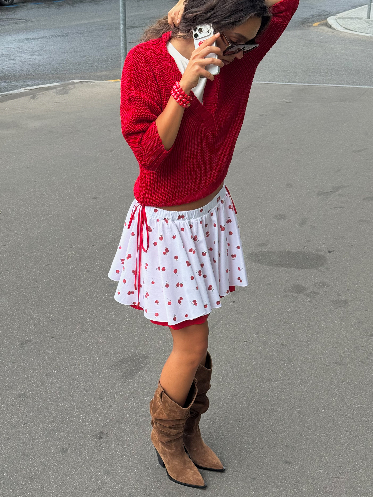  Вязаное поло с коротким рукавом 