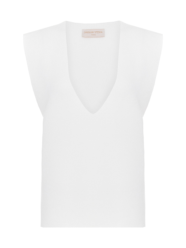  Трикотажный жилет с разрезами 