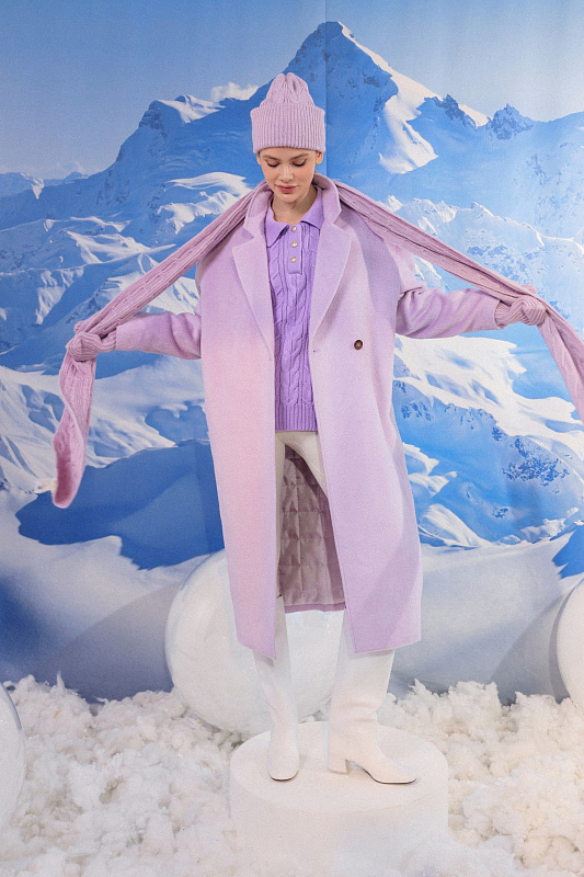  Пальто из шерсти и альпаки 'Tenderness' с утепленной подкладкой 