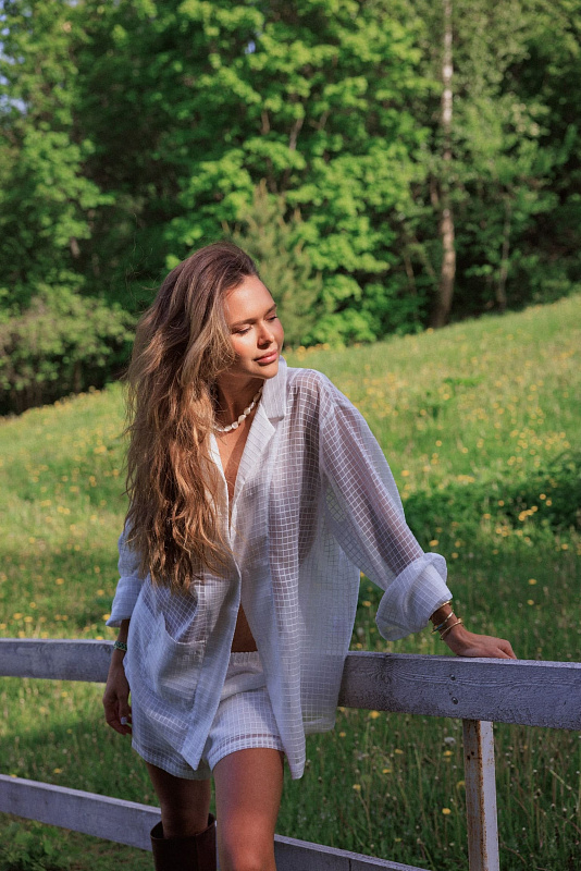  Рубашка в клетку 'Costa Azzurra' 