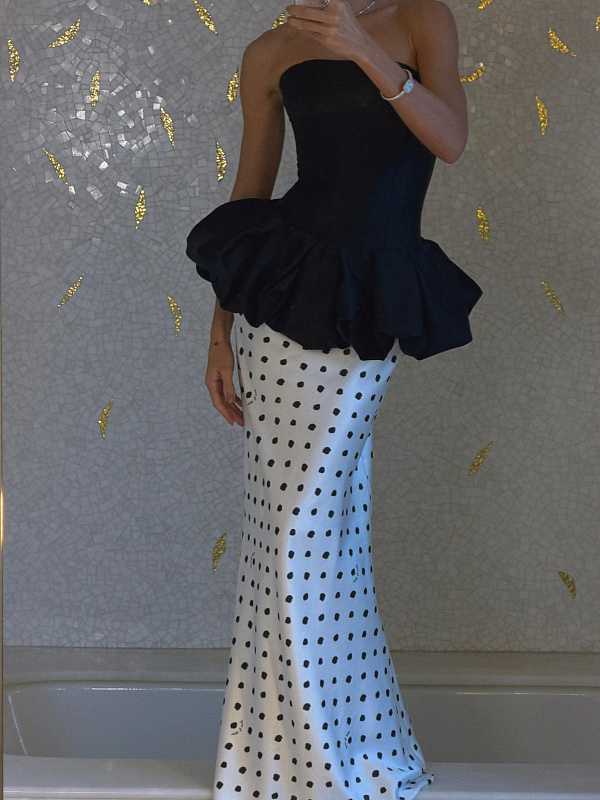  Корсет с баской 'Born to win' 